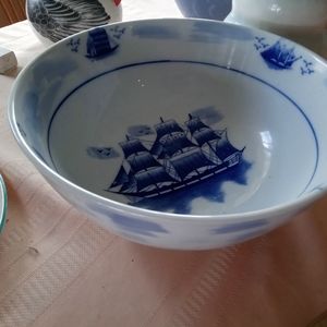 Big blue nautical bowl